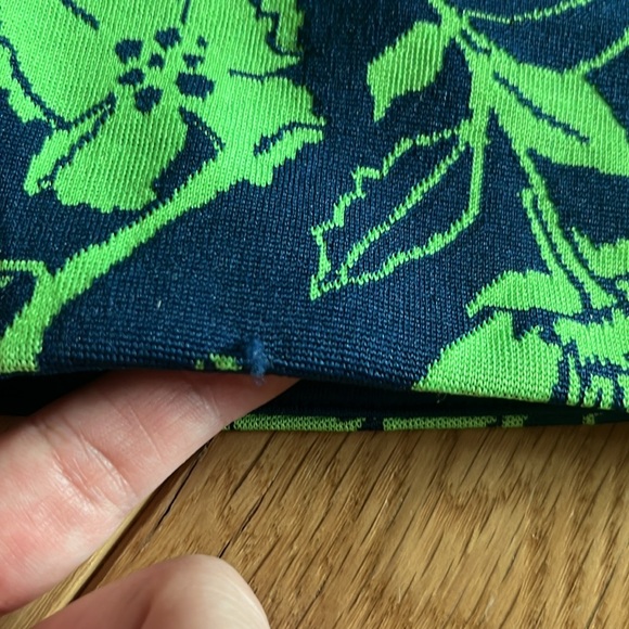 ZARA Jacquard top with asymmetric neckline and strap Blue Green Crop Top Large - Picture 14 of 15